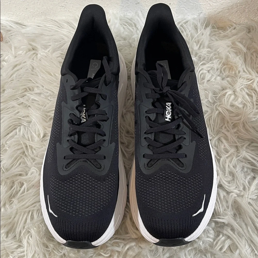 HOKA Men's Arahi 7 Stability Shoe Black & White Size 13D NEW - Picture 3 of 14